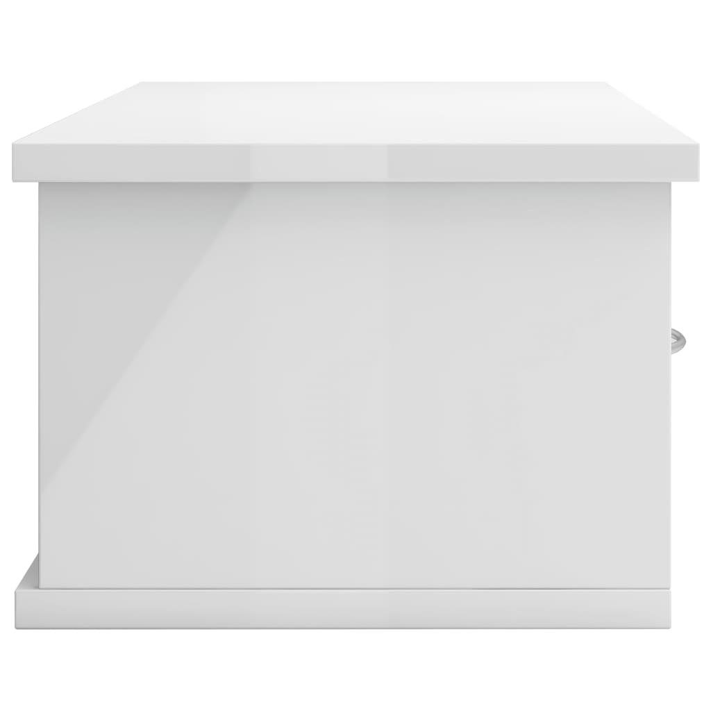 Wandregal in BxHxT: Zieko, Hochglanz-Weiß möbelando 60x18,5x26 cm,