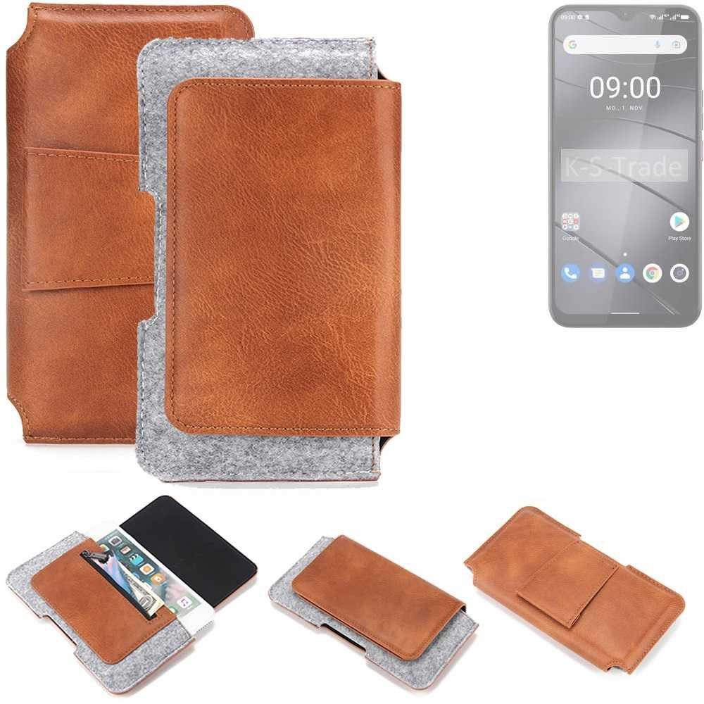 K-S-Trade Handyhülle für Gigaset GS5, Handyhülle Schutzhülle Gürteltasche Holster Gürtel Tasche