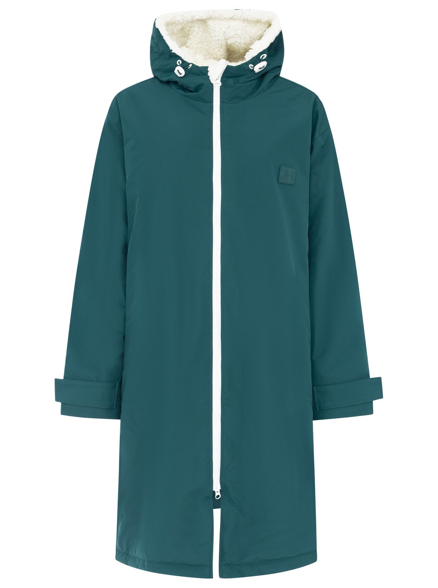 Zwillingsherz Windbreaker Oversize "Windjacke" Seitentaschen, Kapuze, Weicher Stoff, Fällt größer aus