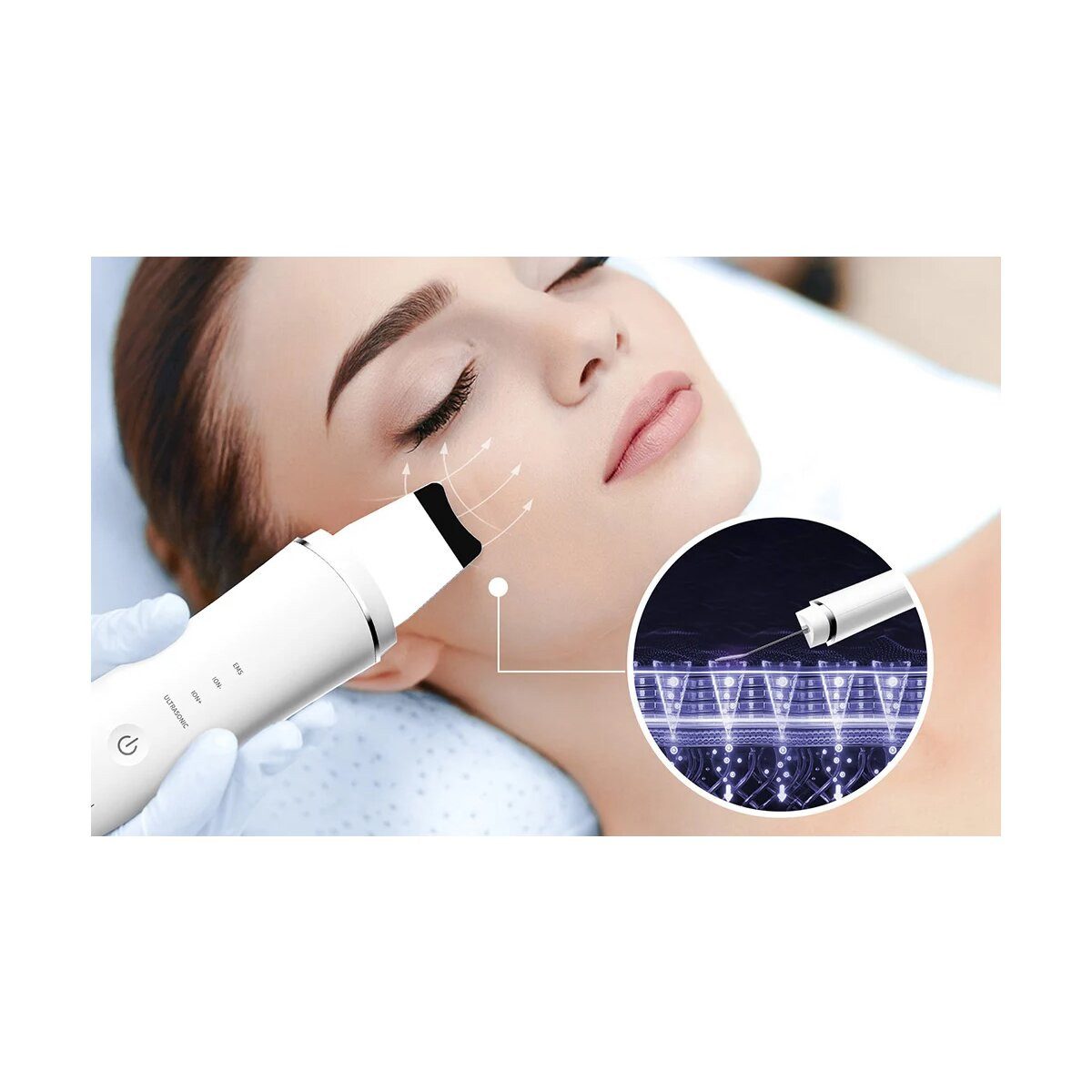 ANLAN Gesichtsmassagegerät Ultraschallreinigungsgerät 01-ACPJ32-02A weiß
