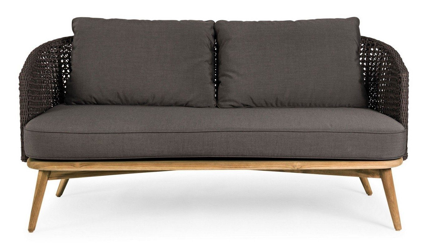 Ninfa Teak Dunkel Sofa 160x81,5x74cm Sofa Natur24 Couch Sofa