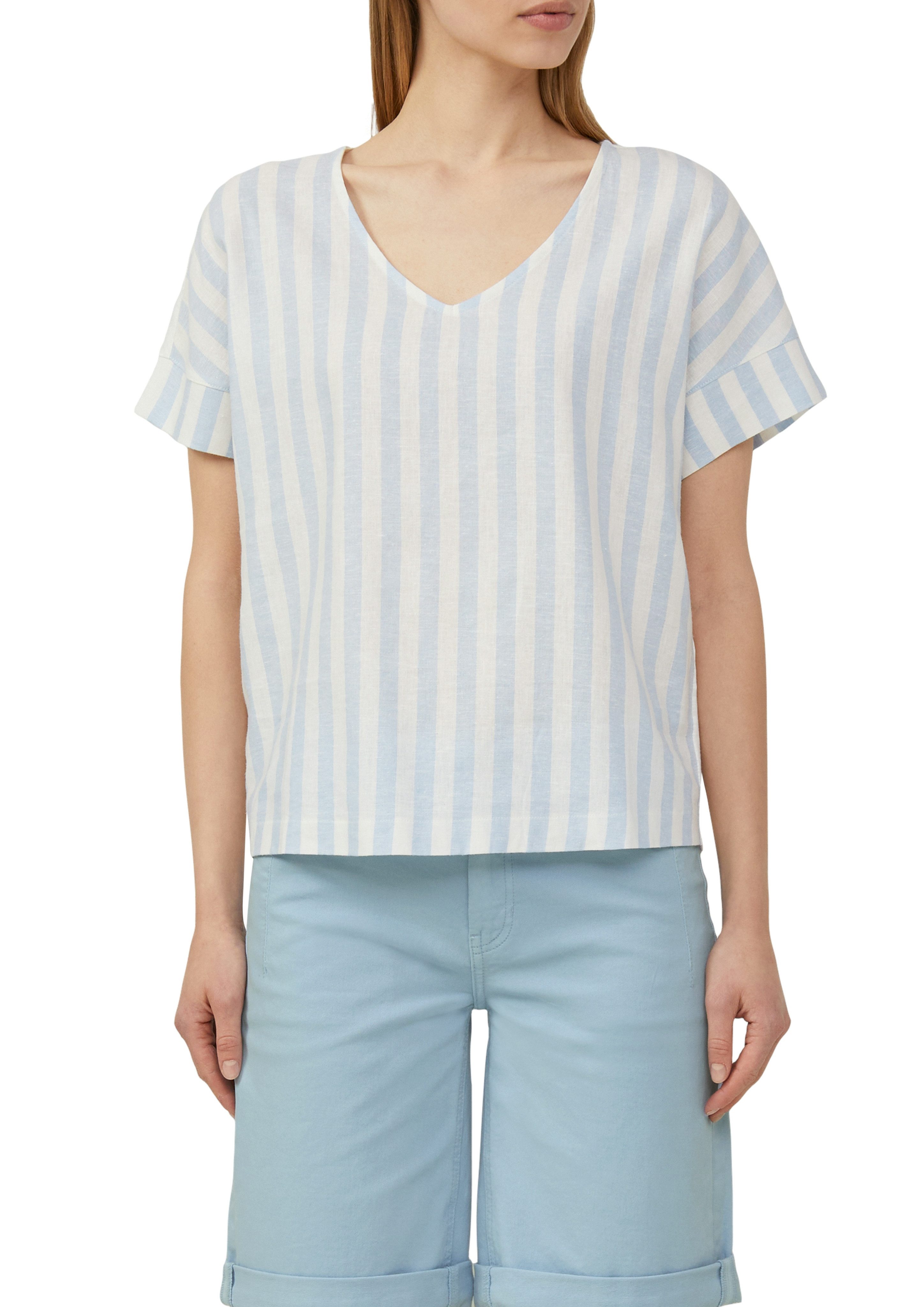 s.Oliver T-Shirt mit Streifen Muster günstig online kaufen
