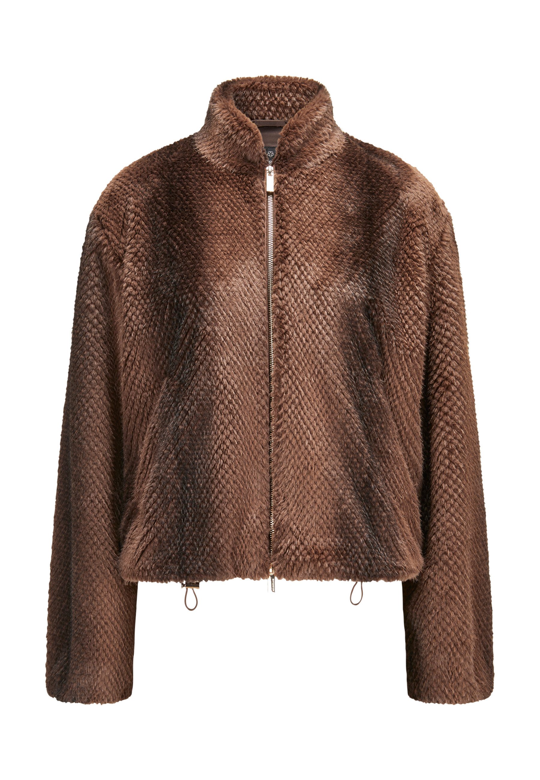 Milestone Fellimitatjacke MSAllegra Fedriger Kunstpelz mit Degradé-Farbverlauf & Satinfutter