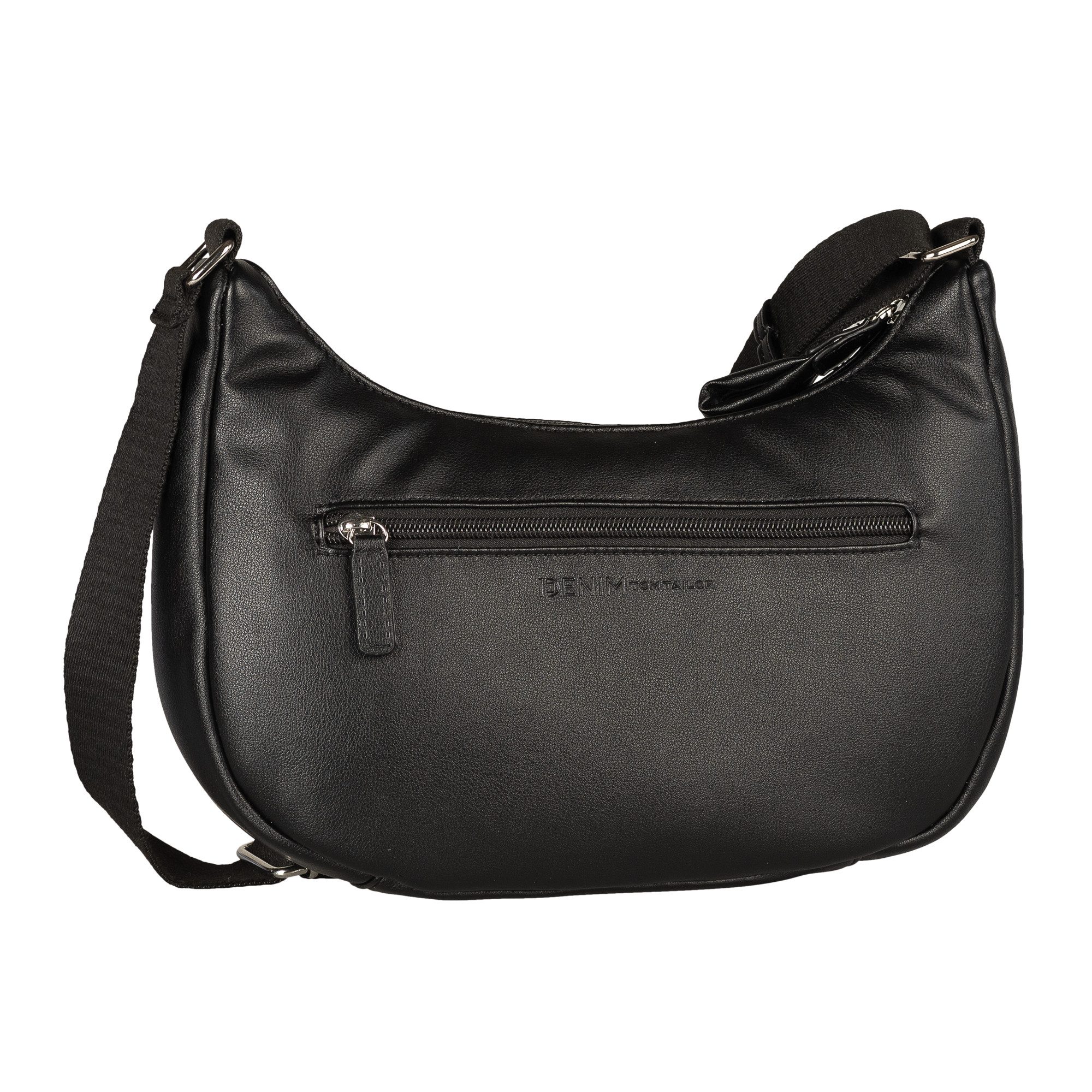 TOM TAILOR Denim Umhängetasche Maye, besondes soft wattiertes Lederimitat mit sportlichem Gewebeband
