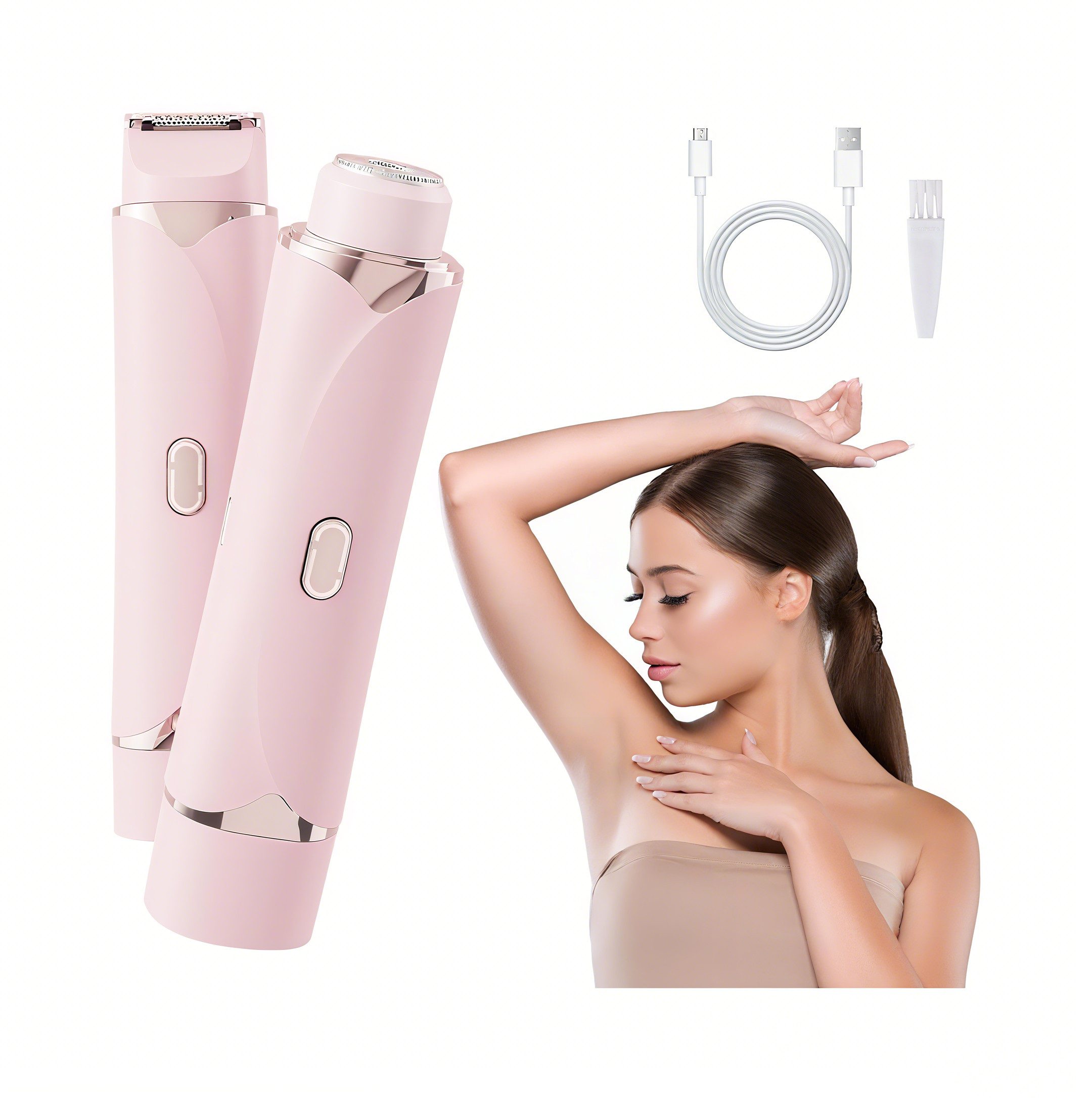 DESUO Haarentferner-Set 2-in-1 Elektrischer Rasierer Damen Bikinitrimmer fü günstig online kaufen