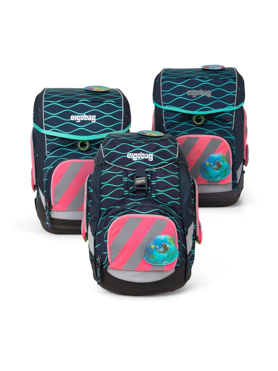 ergobag Schulranzen pack Sicherheitsset mit Reflektorstreifen (3-tlg)