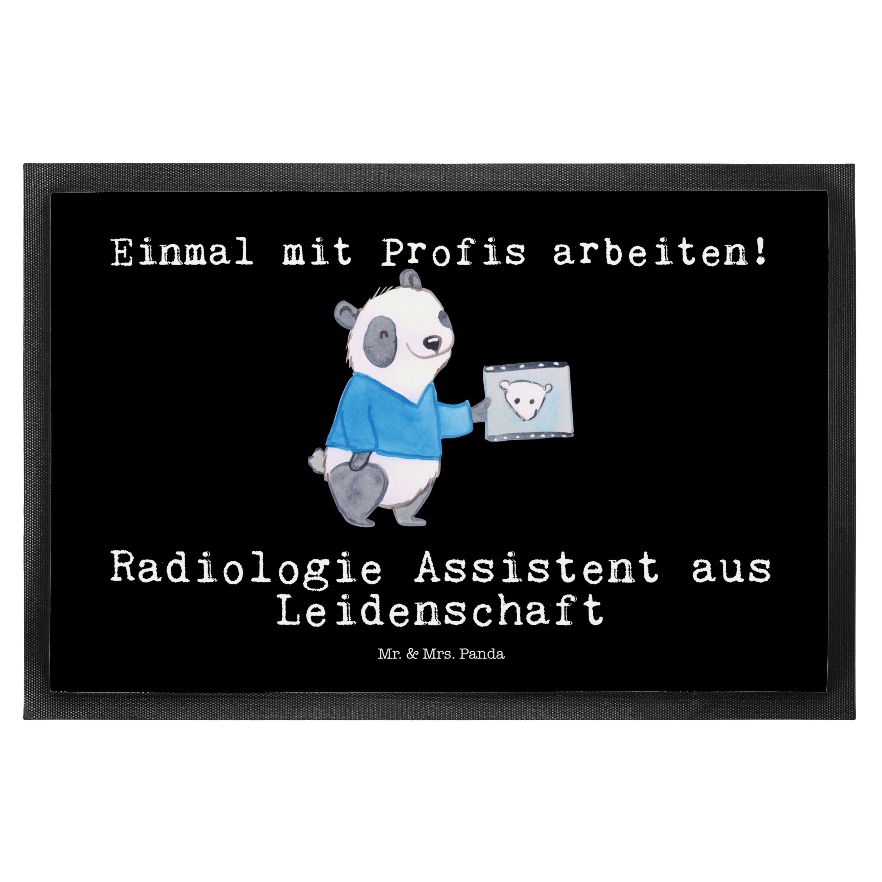 Fußmatte Radiologie Assistent aus Leidenschaft - Schwarz - Geschenk, Haustürma, Mr. & Mrs. Panda, Höhe: 0.6 mm