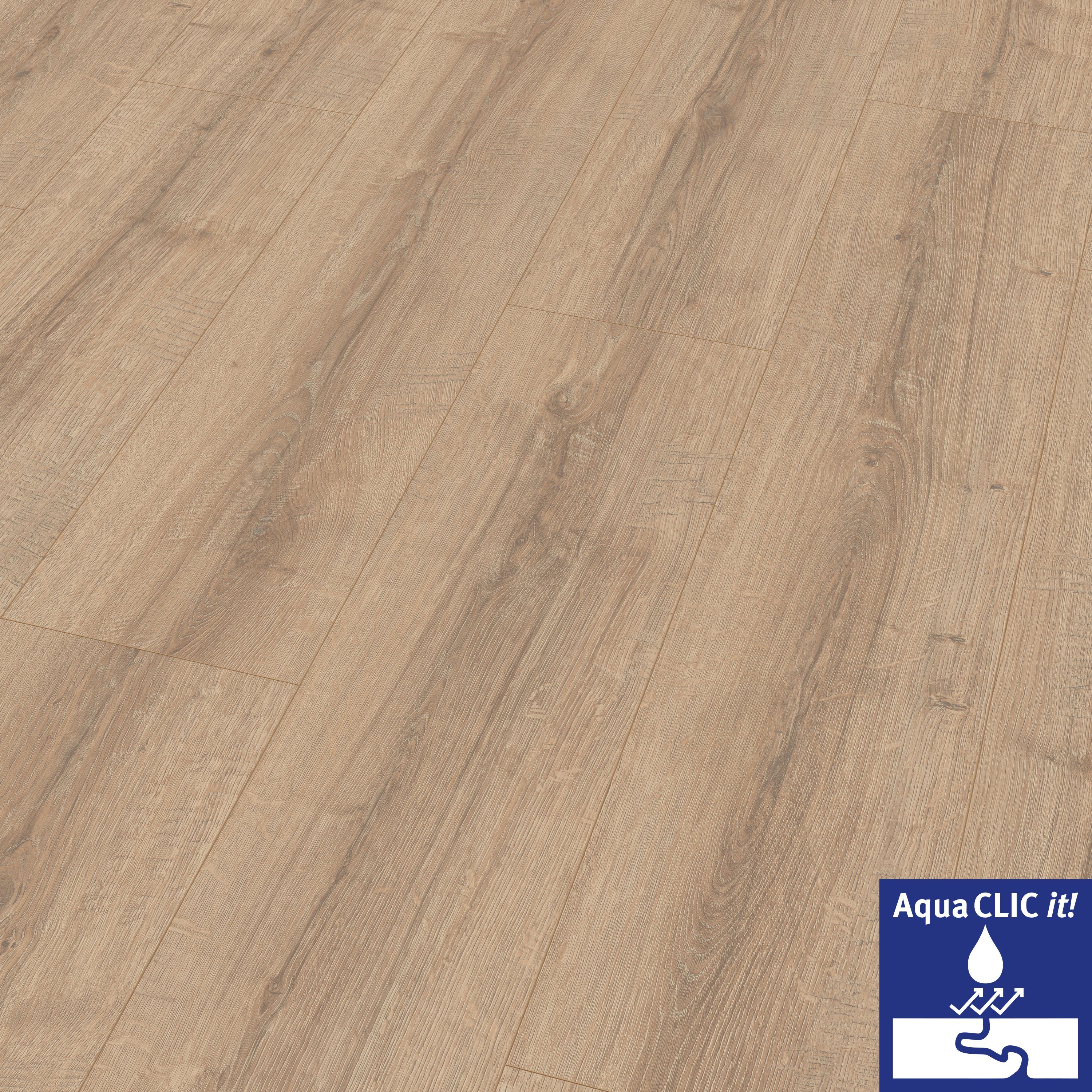 EGGER Laminat EL1012 Sherman Eiche braun, (8mm, 2,542m),Wasserresistent & Praktisch