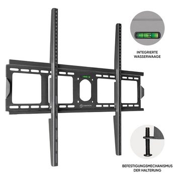 ONKRON TV Wandhalterung, TV Halterung 55"-100" fest, bis 75 kg, VESA TV-Wandhalterung, (bis 100,00 Zoll, TV Wandhalterung, TV Wandhalterung, ohne Neigung, ohne Schwenkung)