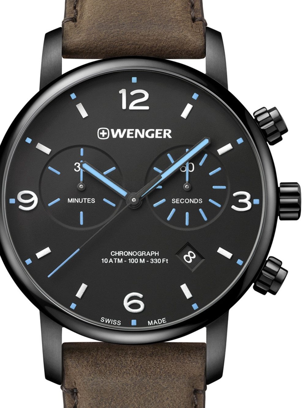 Wenger Quarzuhr Wenger 01.1743.112 Urban Metropolitan Chronograph Herrenuhr 44mm 10ATM