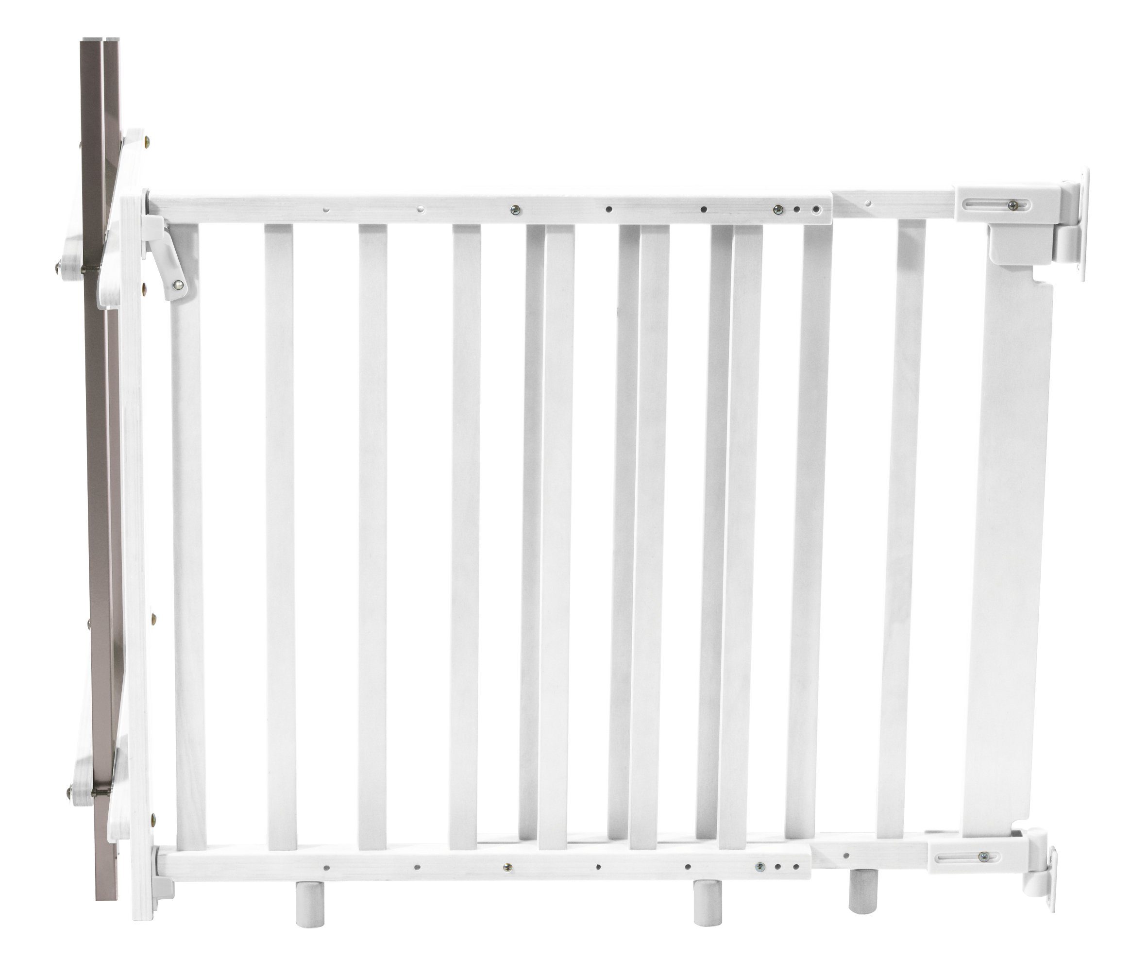 roba® Treppenschutzgitter Holz weiß, Treppengitter für Kinder & Haustiere | Treppenschutzgitter