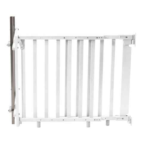 roba® Treppenschutzgitter für Kinder & Haustiere, Breite 77-117,5 cm aus Holz in Weiß