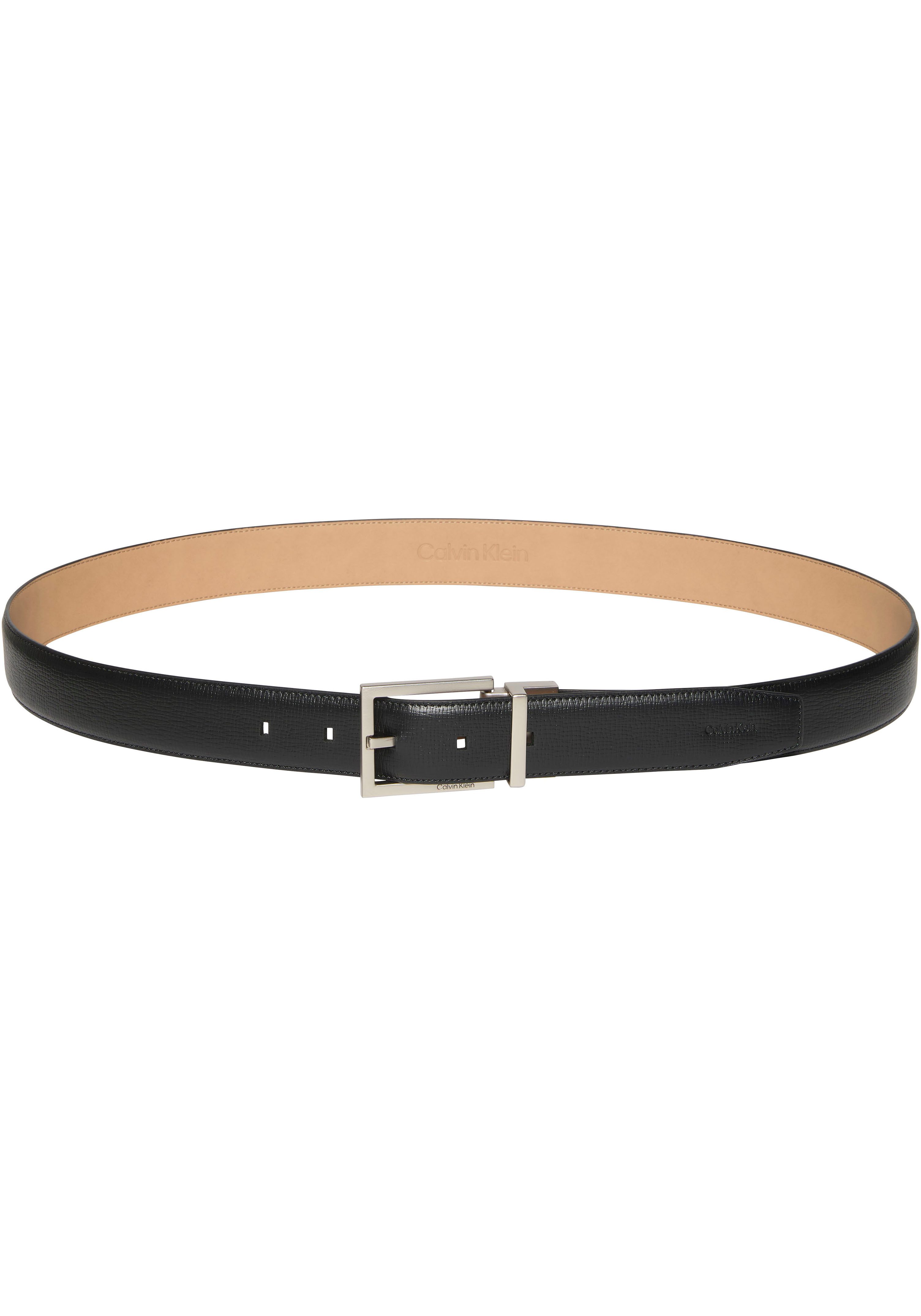 Calvin Klein Jeans Ledergürtel SQUARE BUCKLE SAFFIANO 32MM ADJ Größenverstellbar mit Metallschließe – Bild 2 von 4