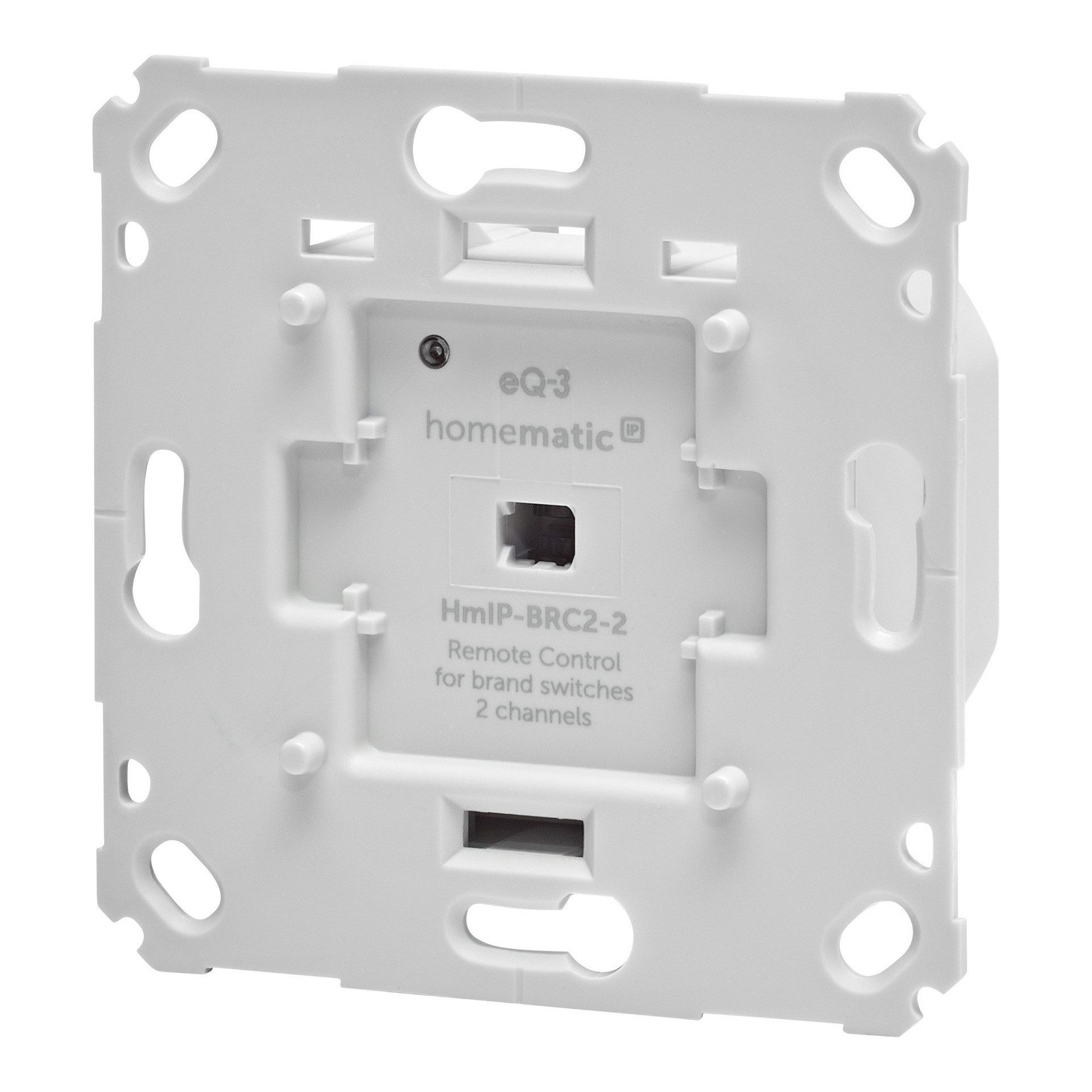 Homematic IP Wandtaster für Markenschalter – 2-fach BRC2-2 Wandtaster