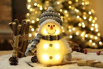 Bambelaa! Weihnachtsfigur LED Schneemann "Coldy" Deko LED Figuren Weihnachten Beleuchtet Winter