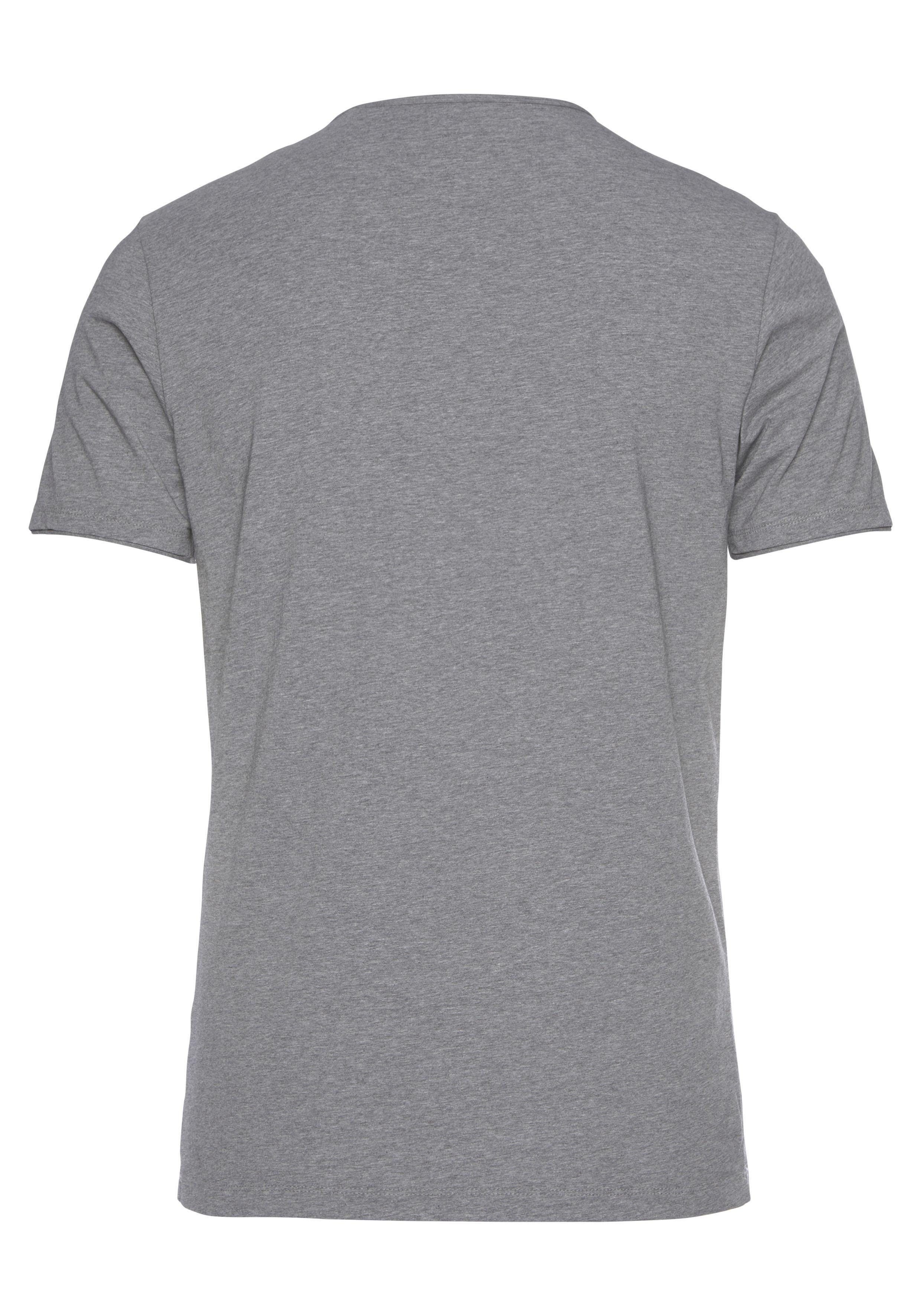 silbergrau Level body aus T-Shirt OLYMP Five Jersey fit feinem