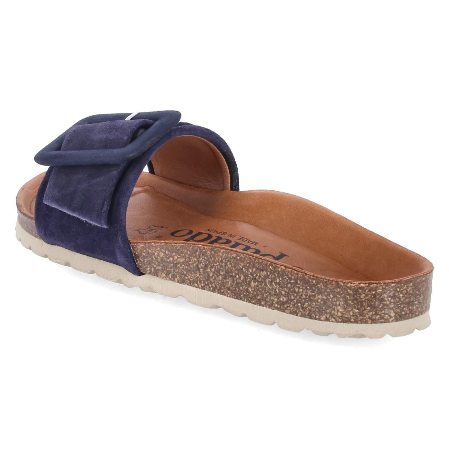 Palado Palado Flache Pantoletten PALA-251-781123-03 Damen Rauleder blue Pantolette – Bild 3 von 5