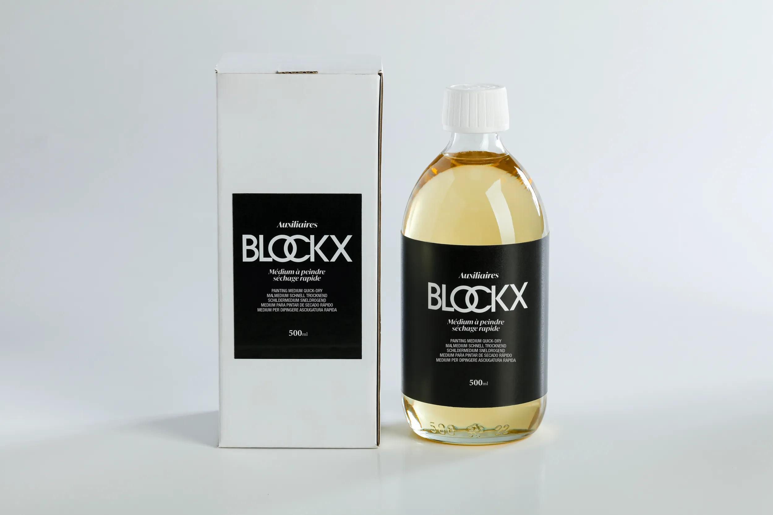 BlockX Zeichenpapier Malmittel schnelltrocknend 500ml Glasflasche 30714BXC