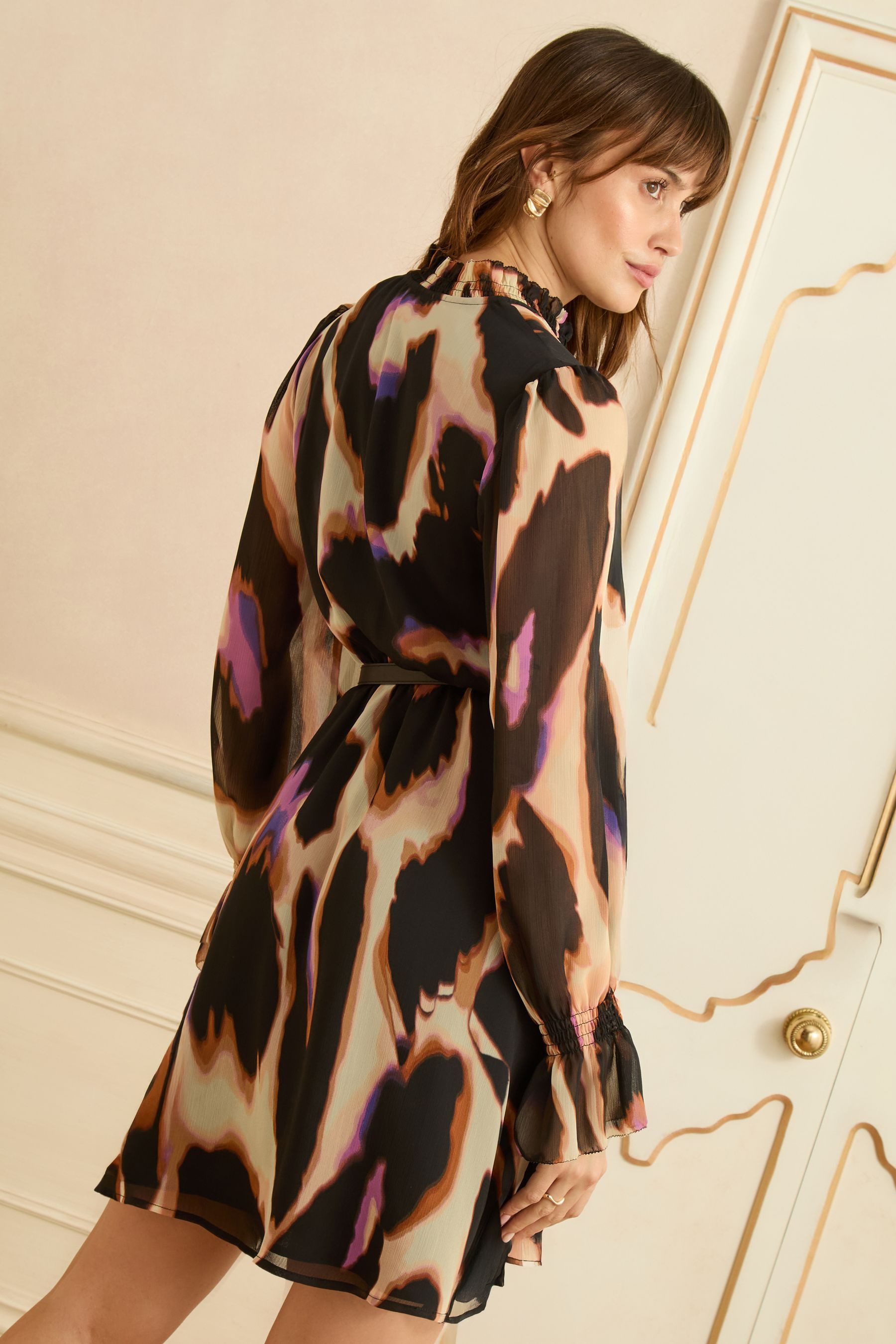 Love & Roses Minikleid Love & Roses Minikleid mit Animal-Print, Regular (2-tlg)