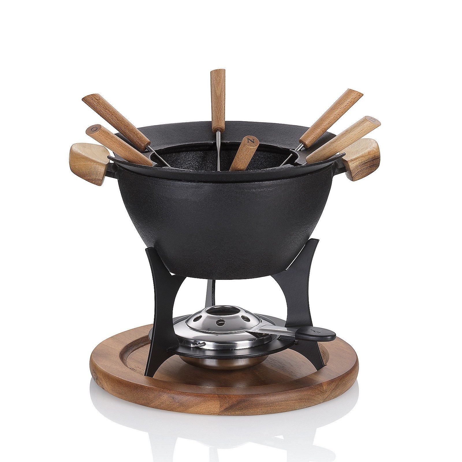 kela Fondue Country, emailliert, 0,8 L - 1 L, Spritzschutz, 6 Fonduegabeln