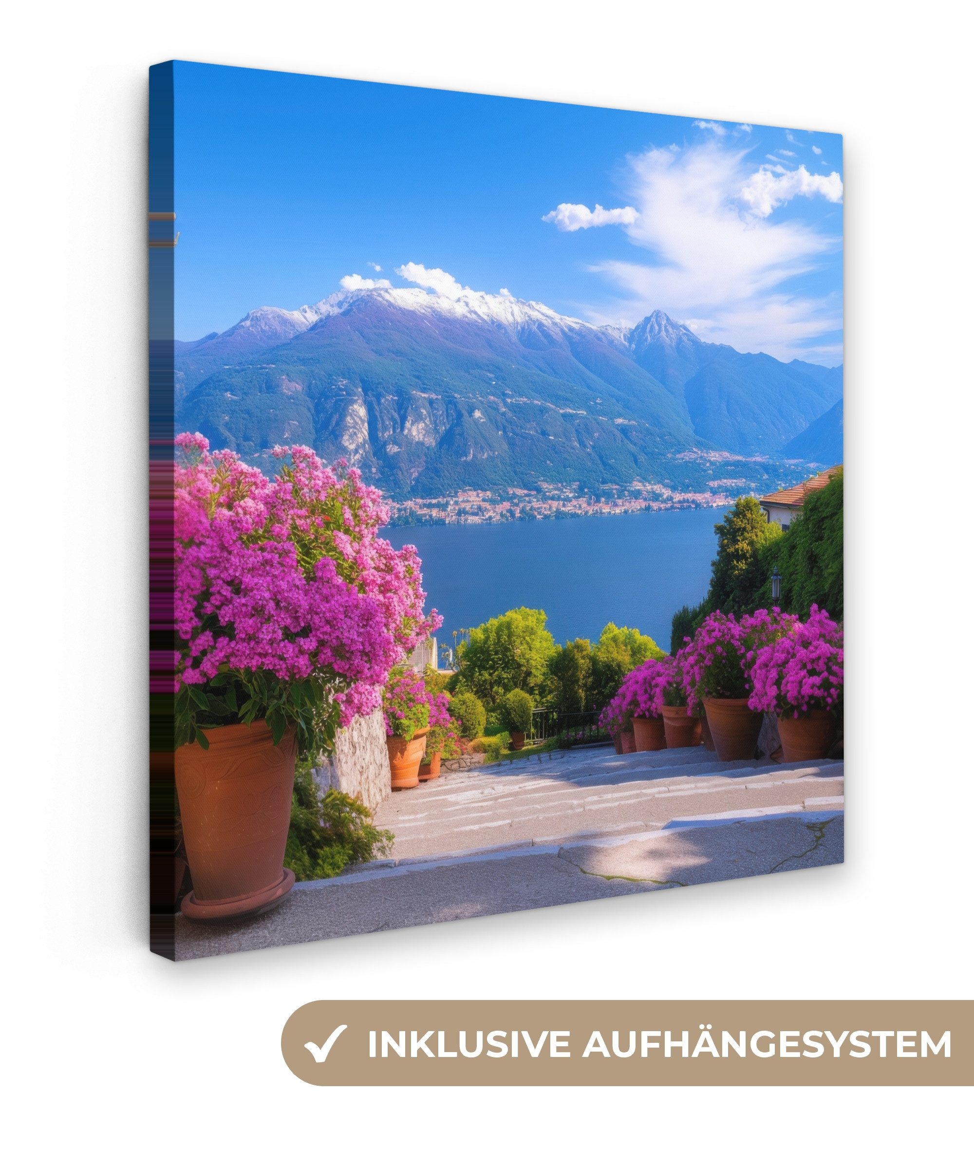 OneMillionCanvasses® Leinwandbild Comer See - Italien - Landschaft, Fotodru günstig online kaufen