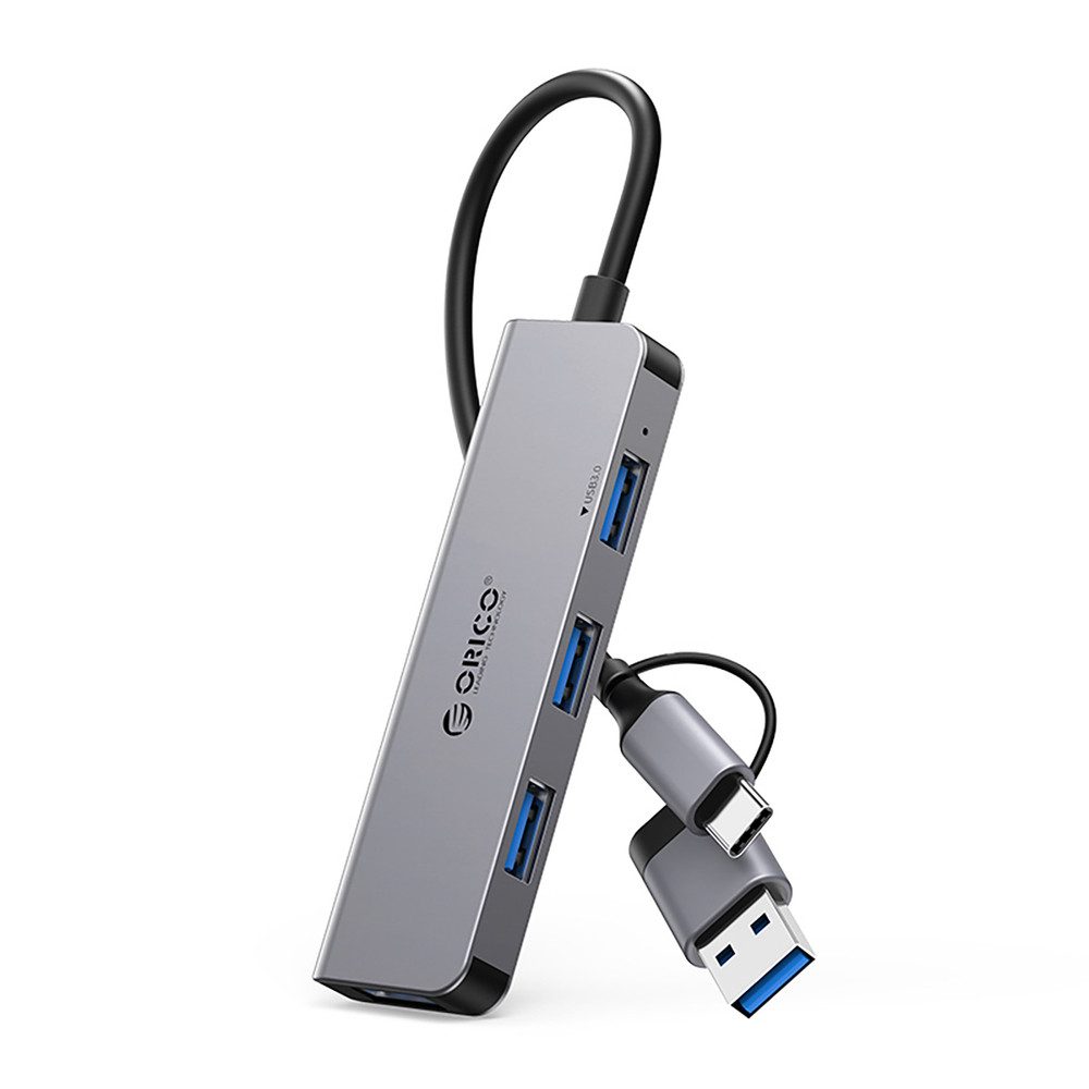 ORICO Orico YSA5-U3 USB-A/USB-C 4-Port Dockingstation Grau USB-Adapter