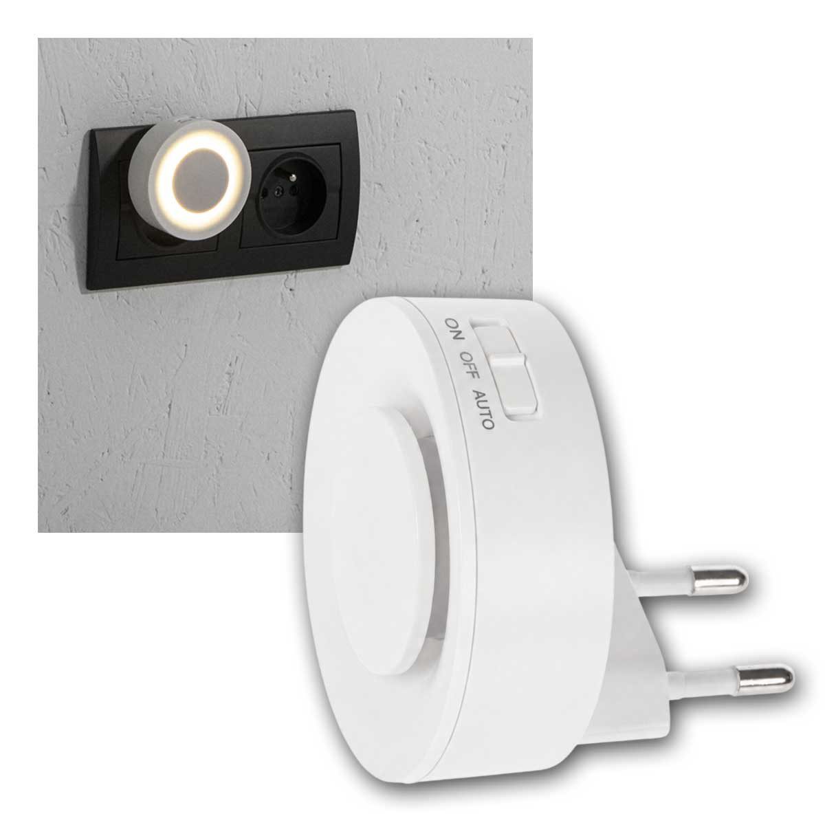 Kanlux LED Nachtlicht LED Nachtlicht RIBI weiß, Bewegungs-&Dämmerungssen, warmweiß