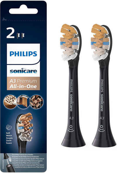 Philips Sonicare Aufsteckbürsten A3 Premium All-in-One, aufsteckbar, BrushSync-fähig, Standardgröße
