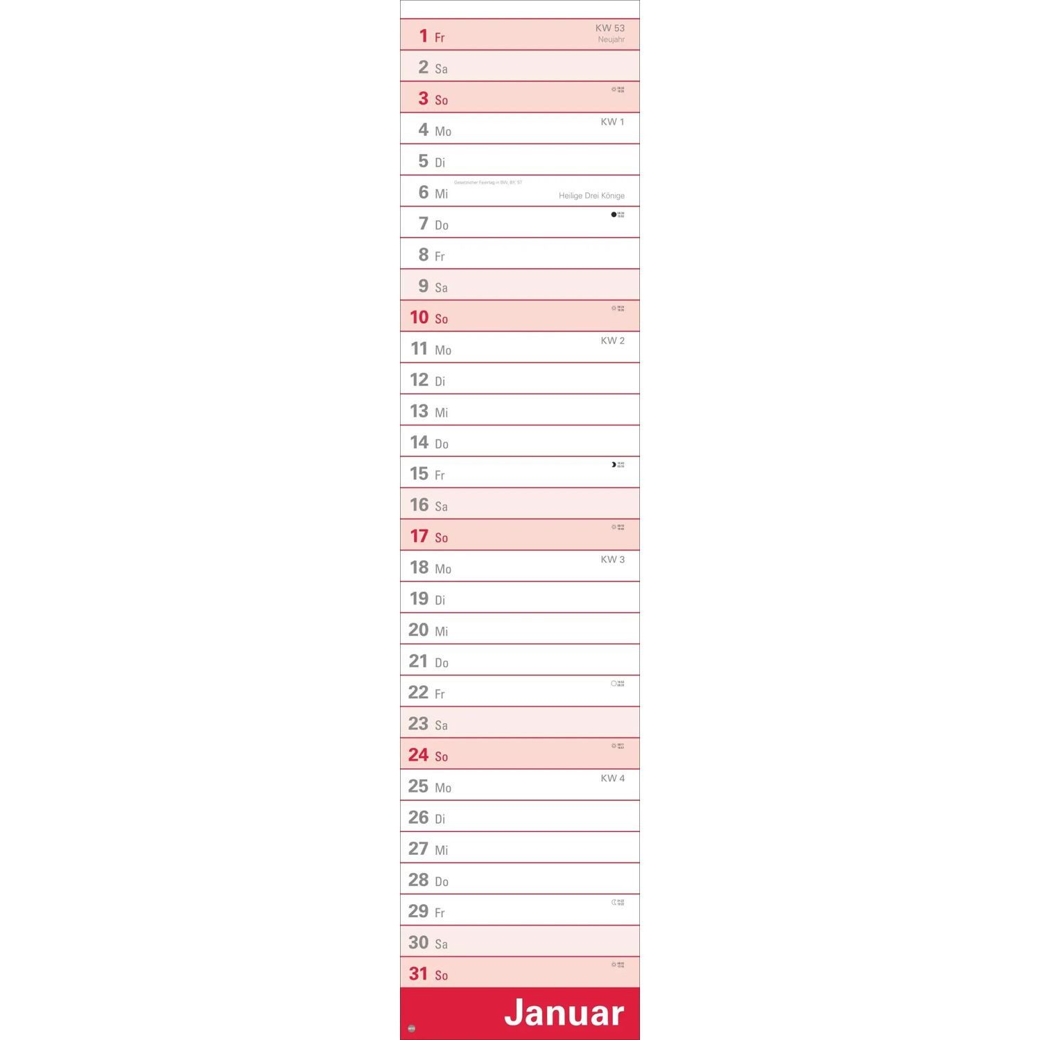 HEYE Wandkalender Langplaner XL 2027