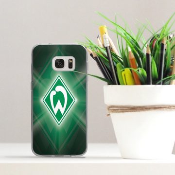 DeinDesign Handyhülle SV Werder Bremen Offizielles Lizenzprodukt Wappen Werder Bremen Laser, Samsung Galaxy S7 Silikon Hülle Bumper Case Handy Schutzhülle