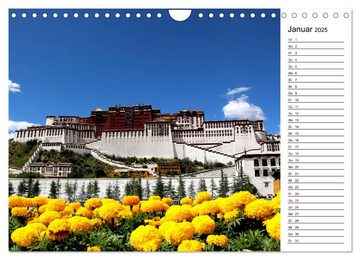 CALVENDO Wandkalender Tibet Momente (Wandkalender 2025 DIN A4 quer), CALVENDO Monatskalender