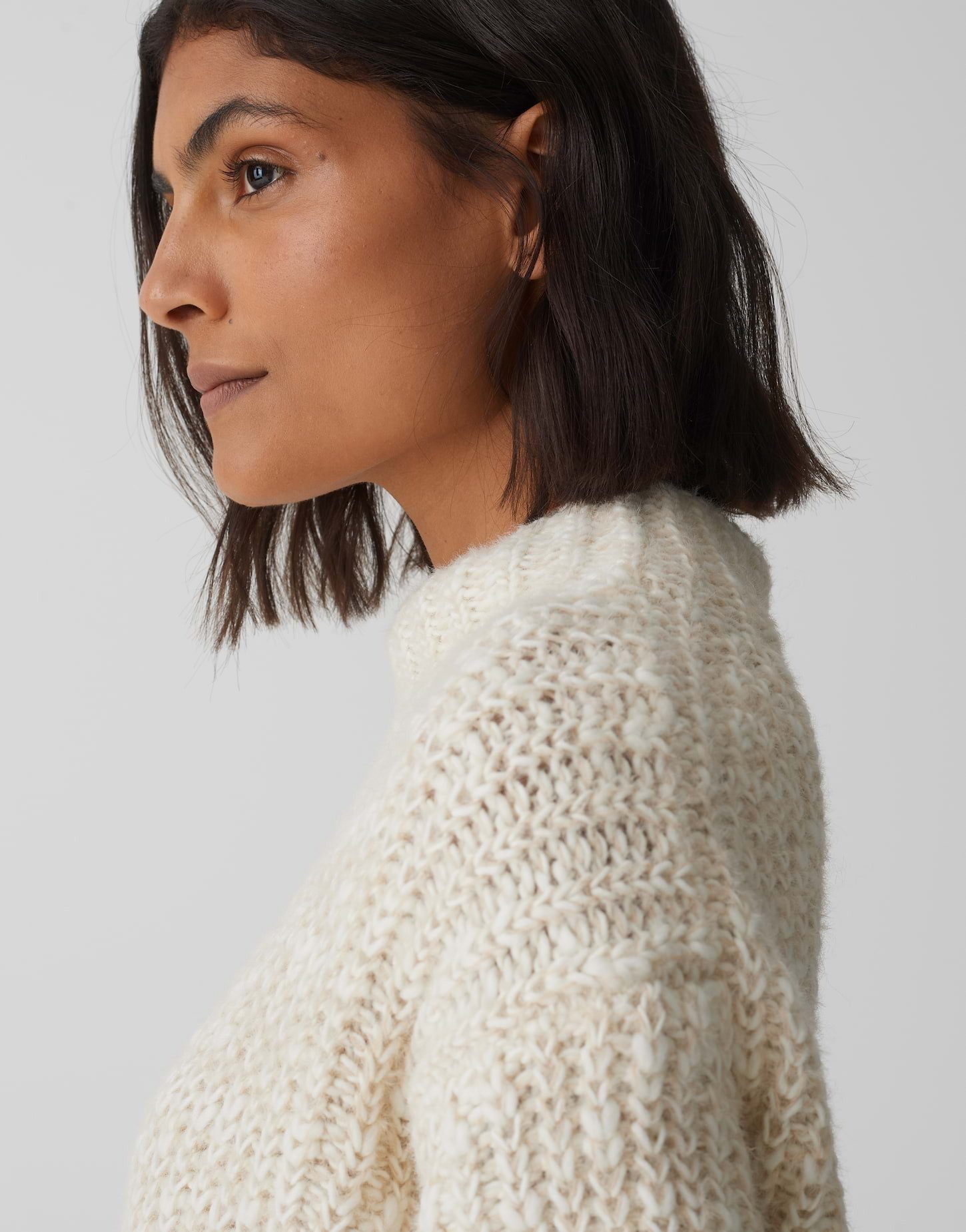 OPUS Strickpullover Strickpullover PERKE Loose in Mélange Optik