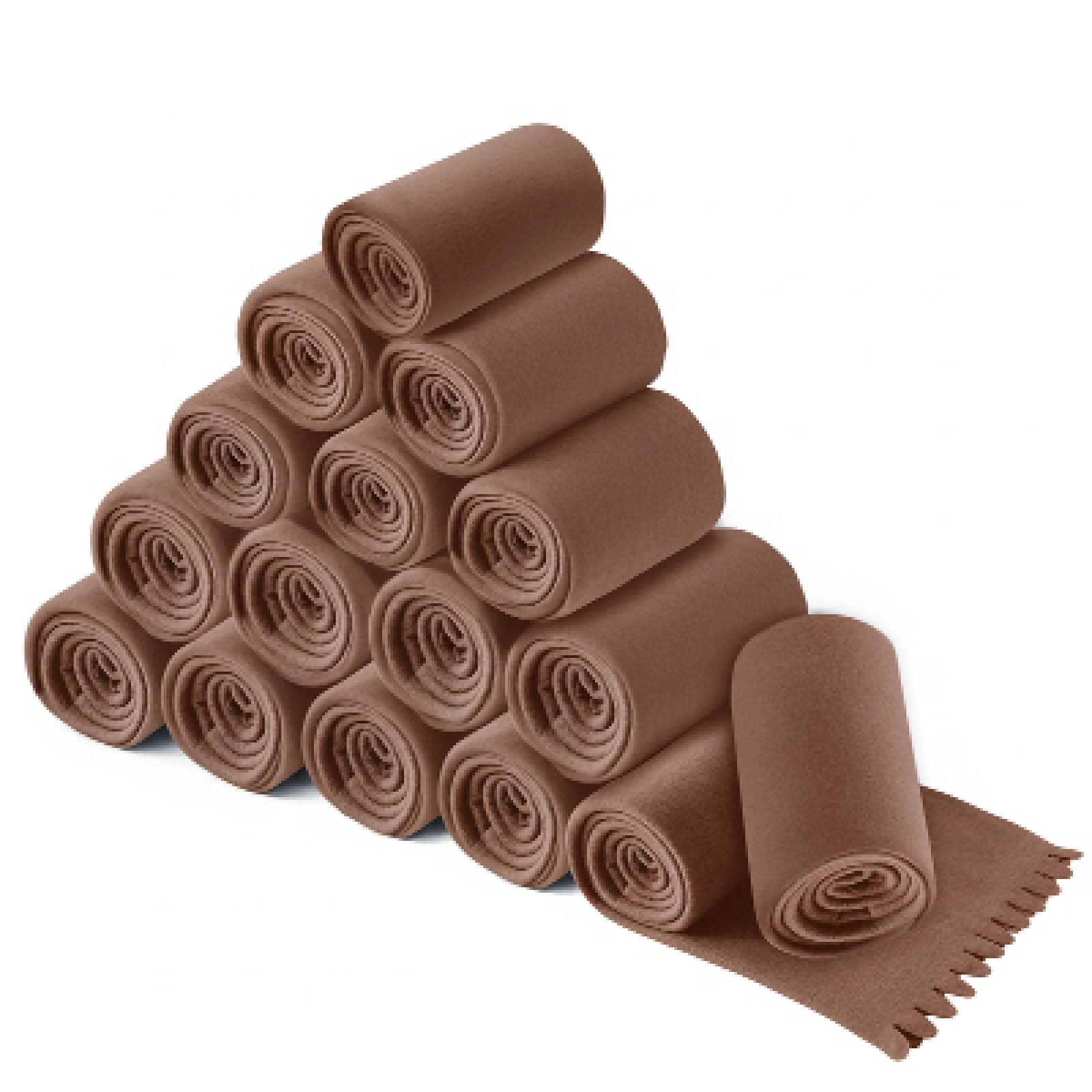 Wohndecke 16er Set Fleecedecke WAVE ca. 120x160, wometo, OEKO-TEX®, Fleecedecke mit Wellenrand & Anti-Pilling