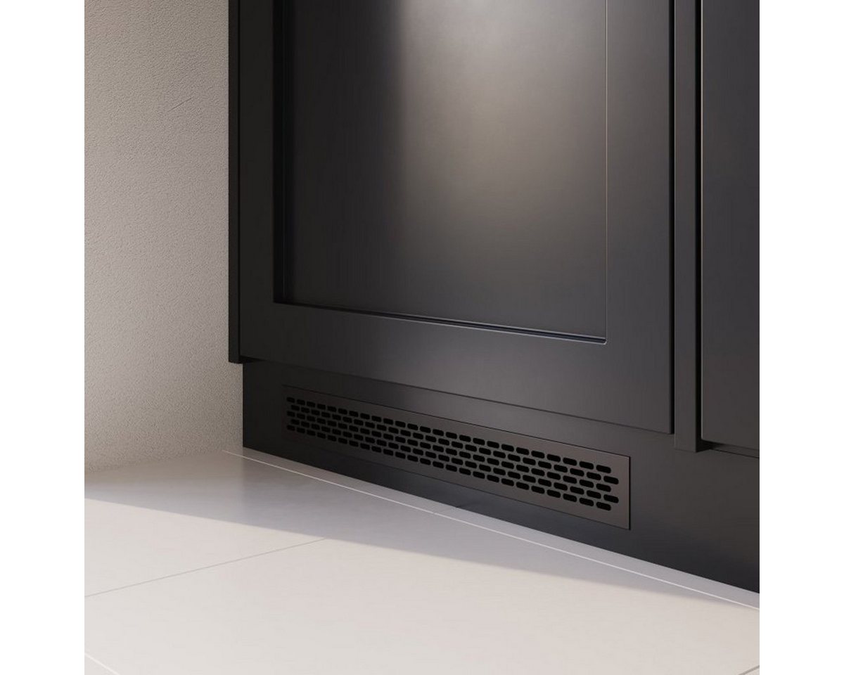 MS Beschläge Lüftungsgitter Belüftungsgitter Alu Stegblech 60x484mm Türlüftung