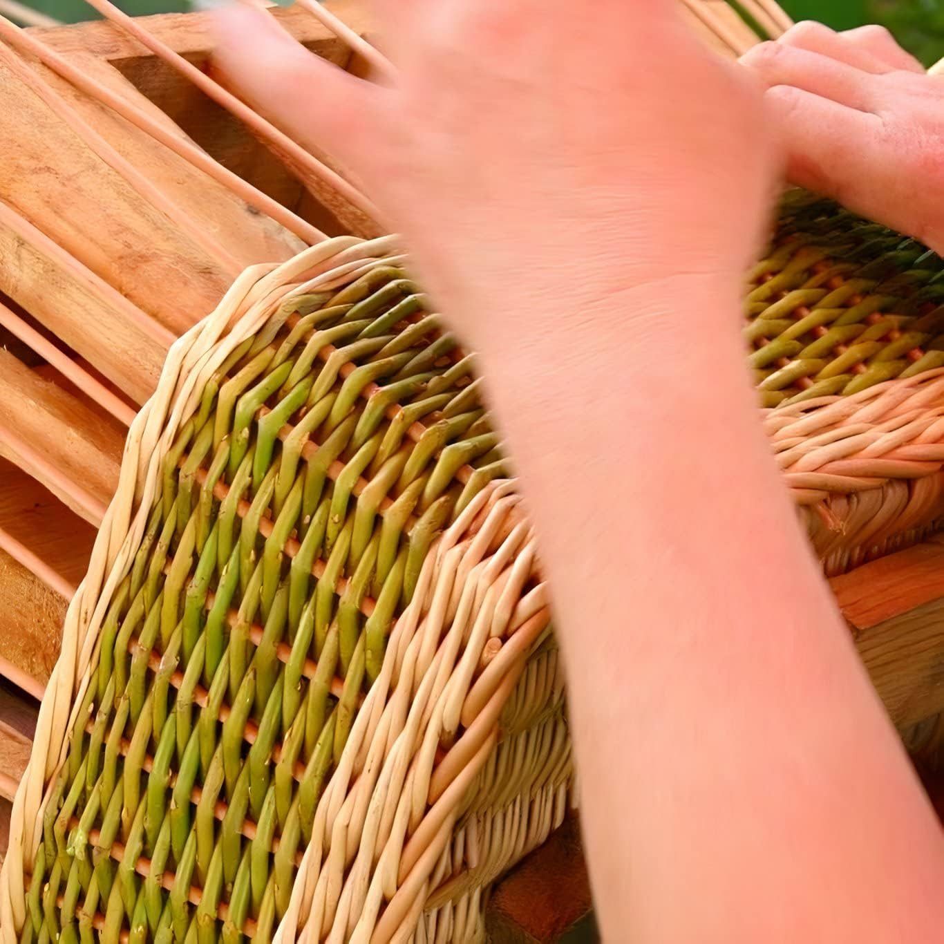 KONZEPT Brotkorb Bäckerkorb handgeflochten Regalkorb, Naturweide, 60х40 / 40х30