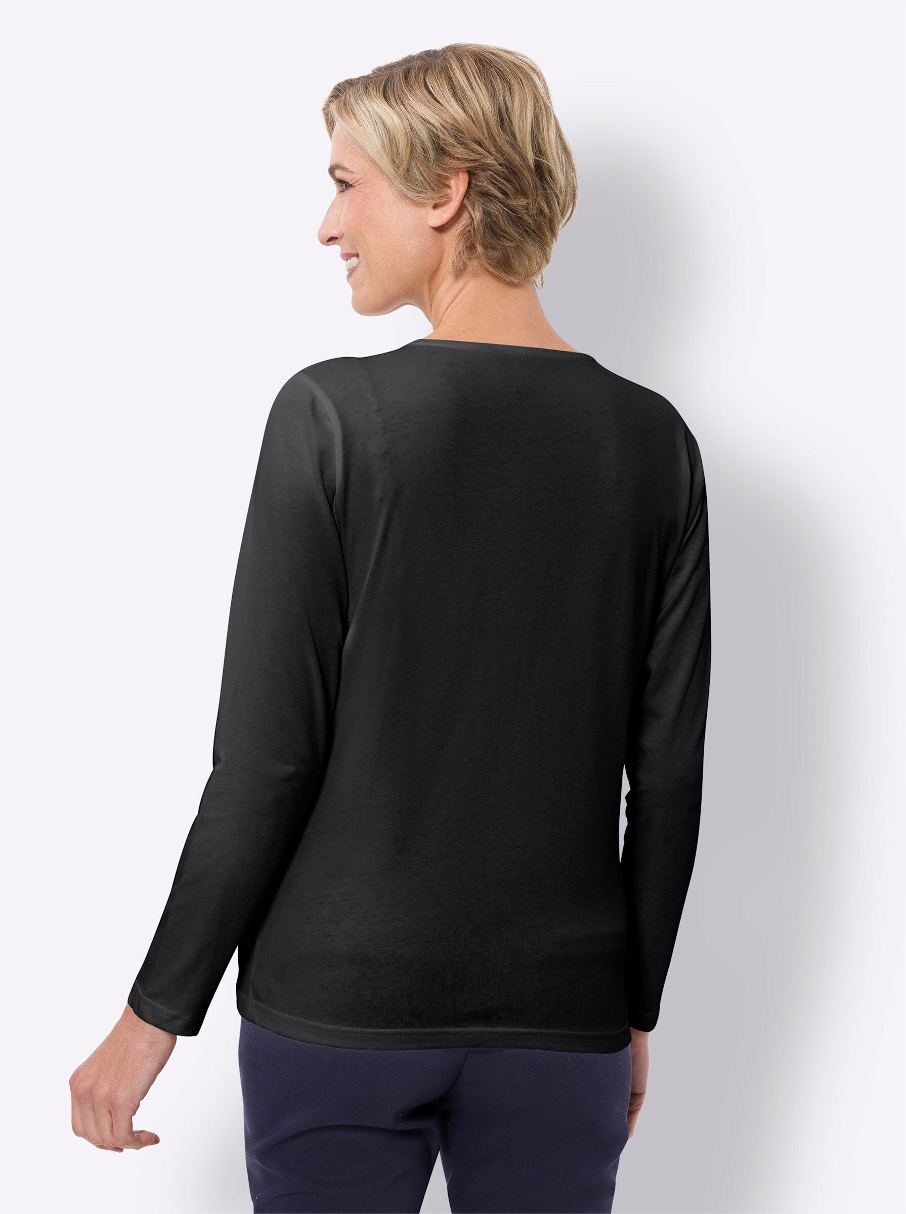 Classic Basics Rundhalsshirt "Rundhals-Shirt" 1 Stk. tlg. günstig online kaufen