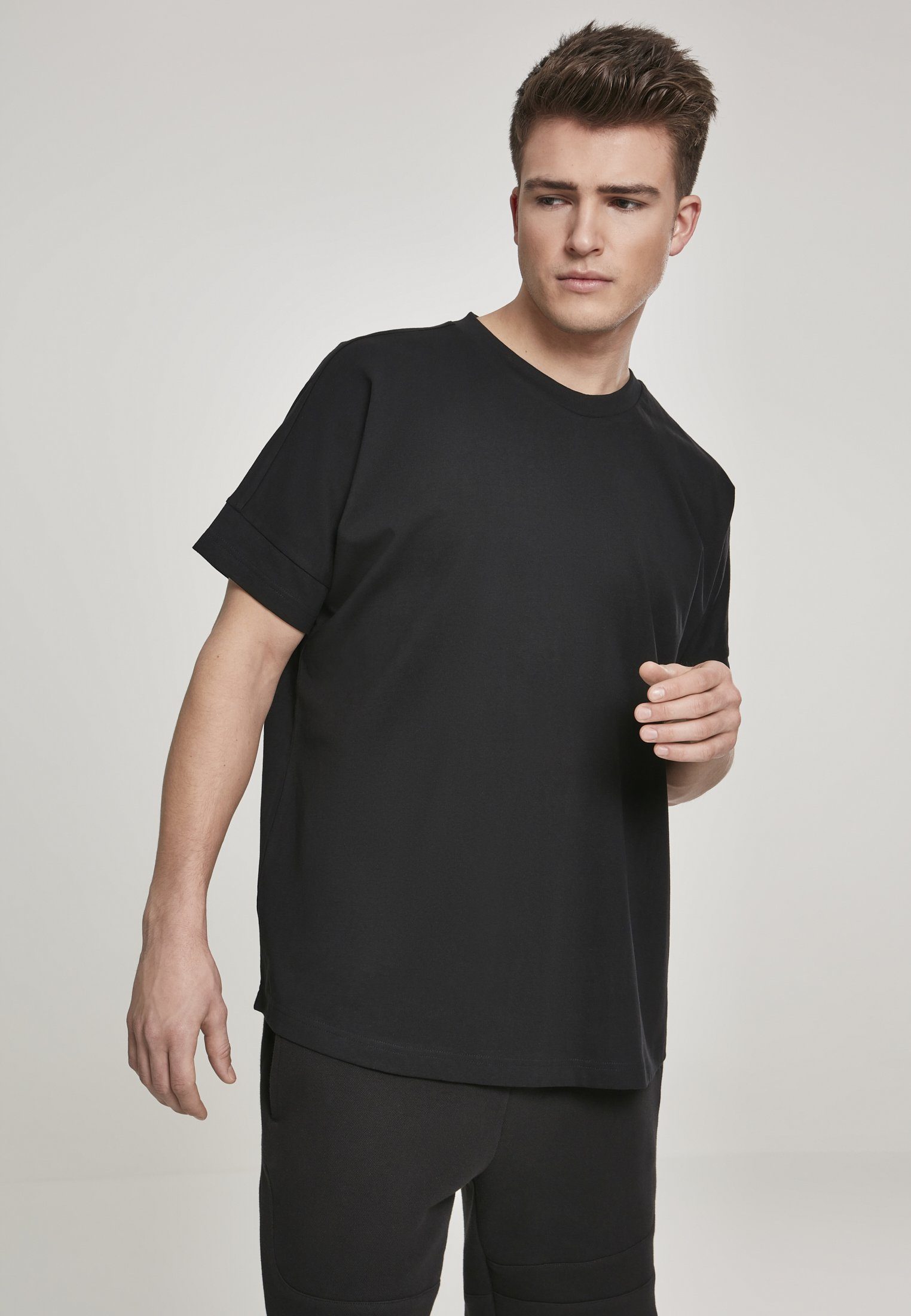 TB2686 Sleeve  Tee URBAN On T-Shirt Oversize CLASSICS Sleeve (1-tlg) Cut black Oversize On Cut T-Shirt