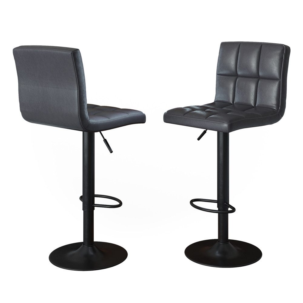 Vicco Barhocker Sena, Grau/Schwarz, 42 x 94 cm (2 St., 2-er Set)