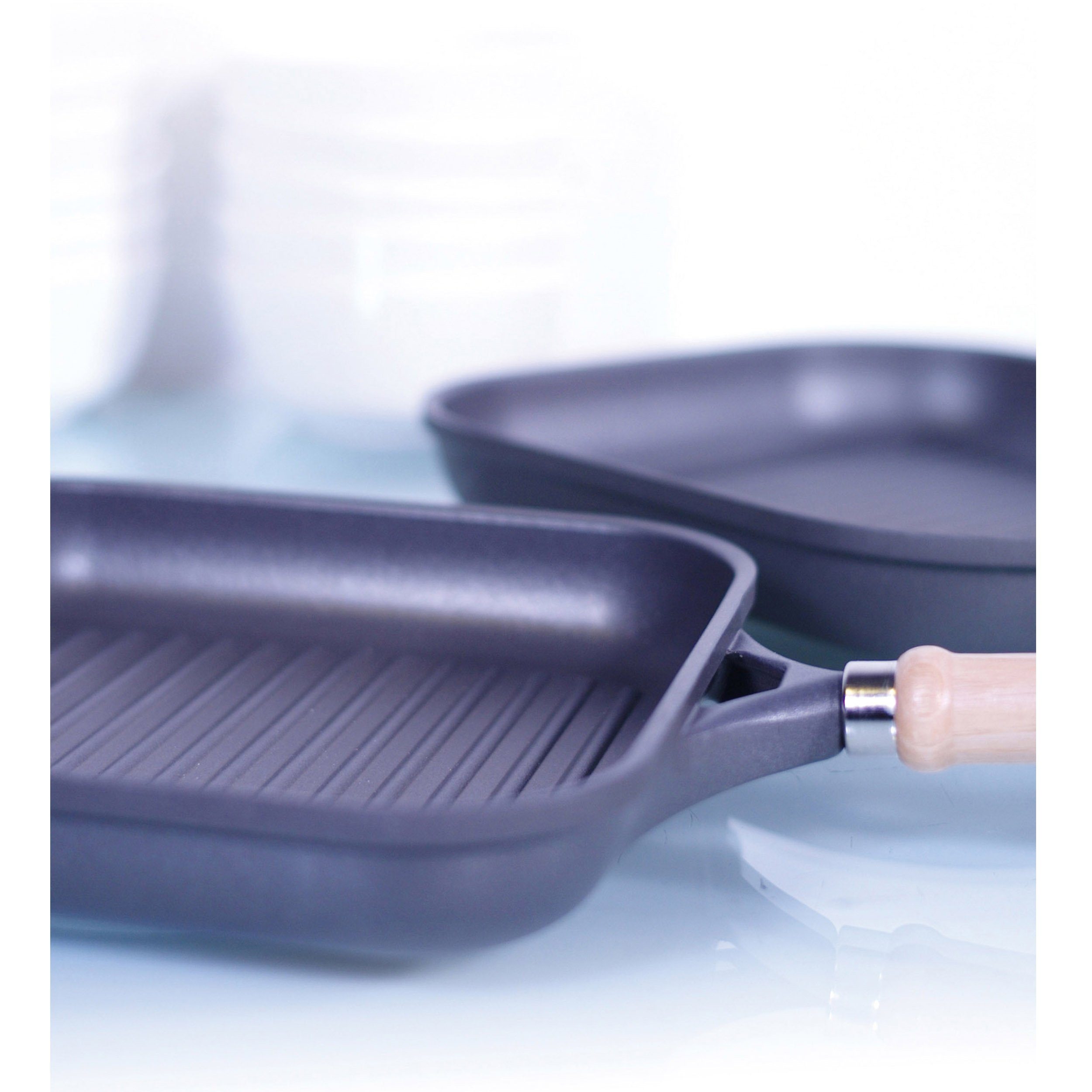 Berndes Grillpfanne Pfanne Steakpfanne 28 x 28 cm, Aluminiumguss, Induktionsgeeignet