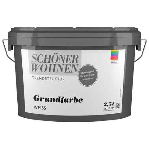 SCHÖNER WOHNEN FARBE Grundierfarbe TRENDSTRUKTUR Wisch-Optik Grundfarbe, weiß, abtönbare Grundfarbe für verschiedene Trendstrukturen