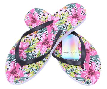 Sarcia.eu Pink-schwarze Flip-Flops mit Blumen 38-39 EU Badezehentrenner