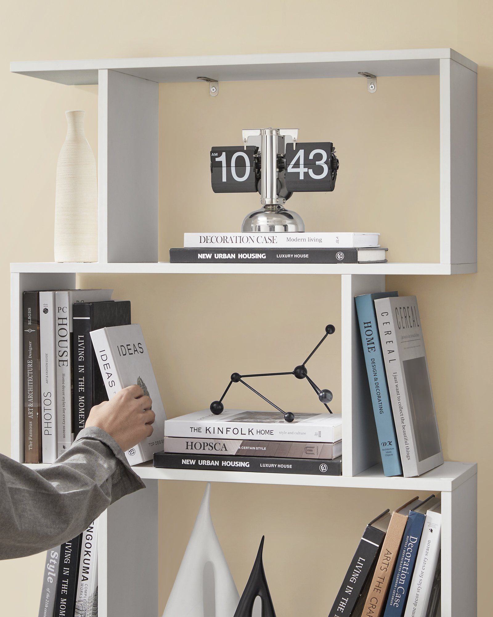 VASAGLE Bücherregal 2er Set Standregal mit 6 Ebenen, 1-tlg., Wohnzimmer Schlafzimmer Büro, freistehend, modern, zur Präsentation – Bild 5 von 5