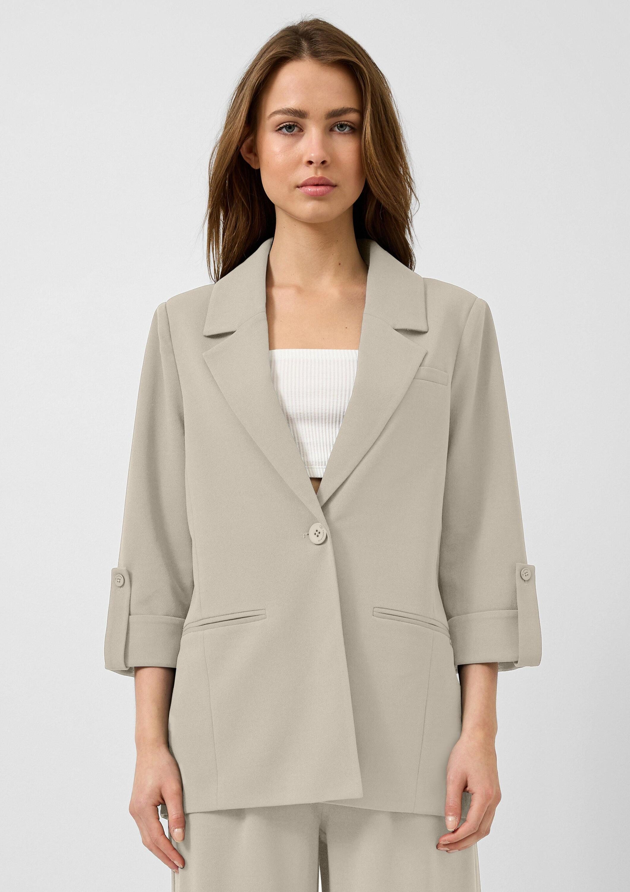QS Jackenblazer Indoor-Blazer Blazer mit Turn-ups günstig online kaufen