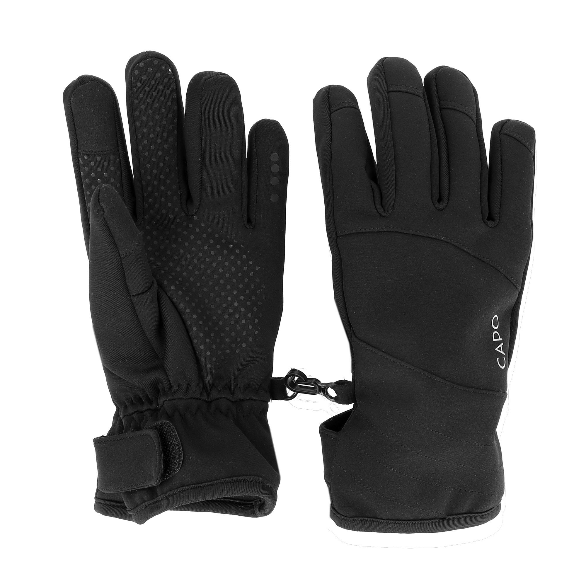 CAPO Strickhandschuhe (2-St) Fingerhandschuhe, Thermo, Wattierung, Silikondruck