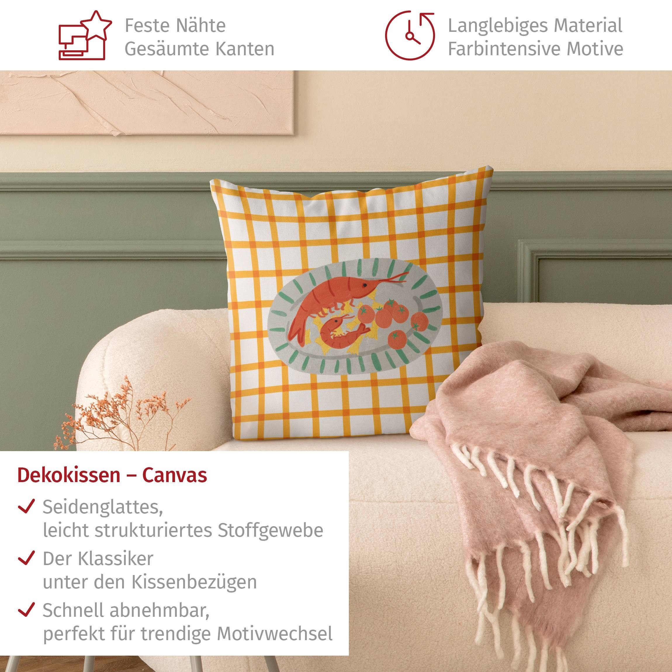 Bilderdepot24 Dekokissen drinnen Kissenhülle/ Sofakissen/ Zierkissen orange Kulinarisch Vintage, Bezug mit / ohne Füllung Zierkissen Outdoor Sofa Bett