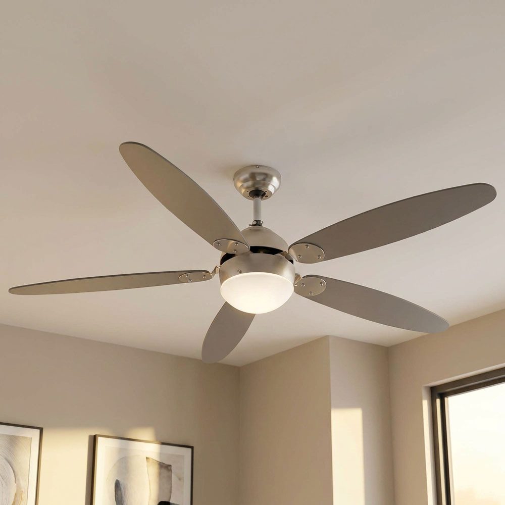 GLOBO LIGHTING Deckenventilator, Deckenventilator mit Zugschalter und LED Leuchtmittel 132 cm 3 Stufen