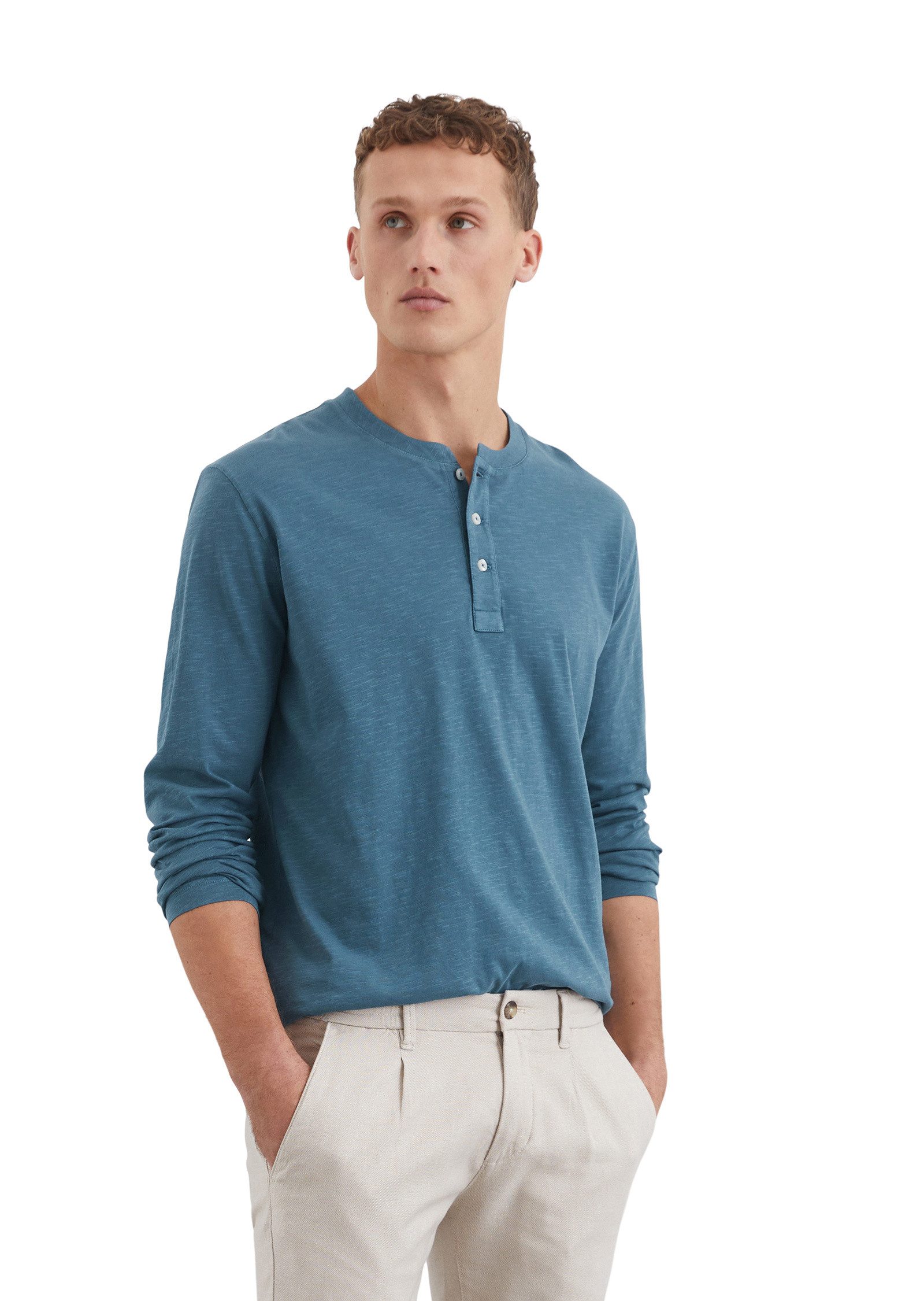 Marc O'Polo Langarmshirt in softem Slub-Jersey