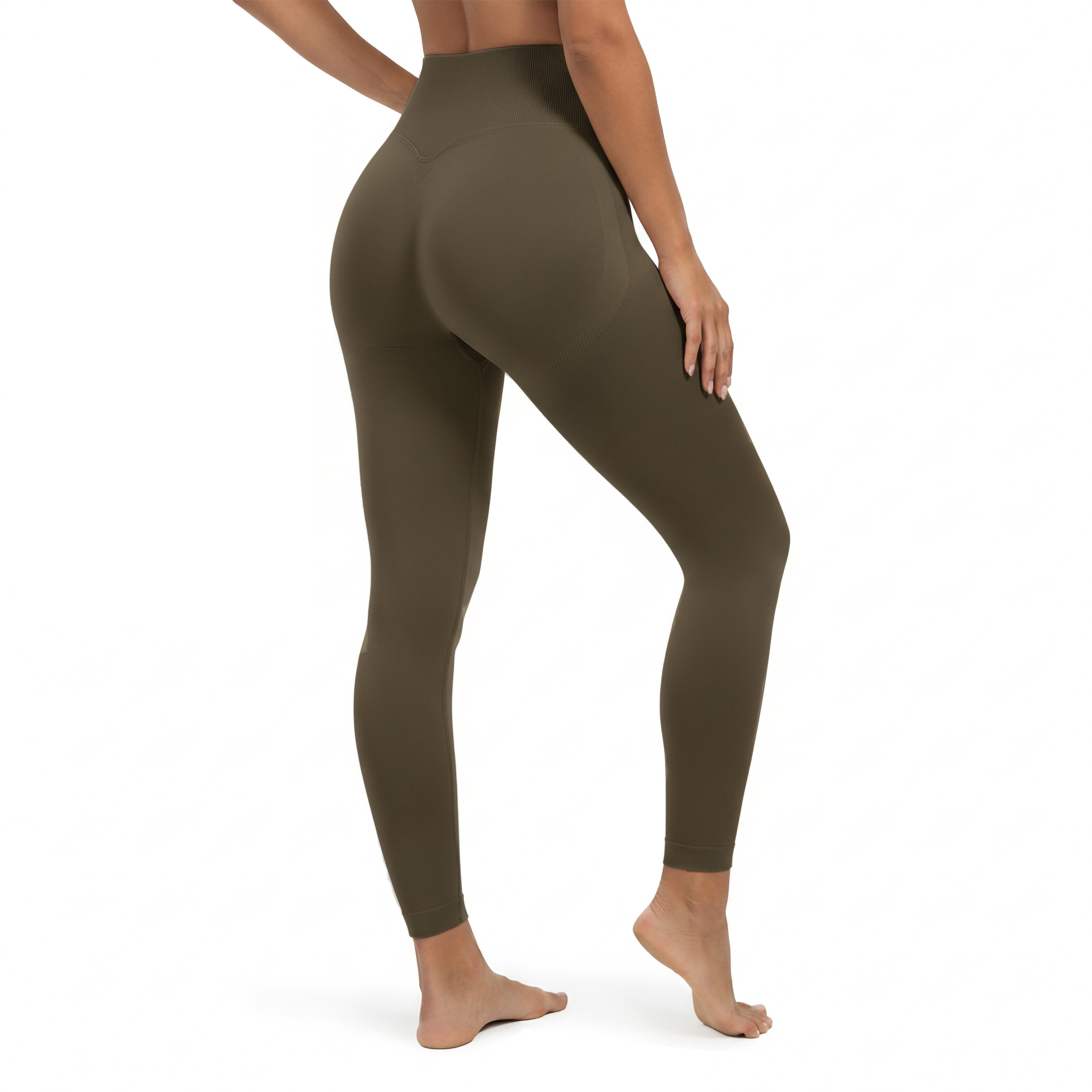 Smilodox Leggings Elin, Butt Lift Sporthose, Highwaist V-Shape Gym Leggings Shaped Fit Squatproof Seamless Trainingshose Sport Yoga Alltag