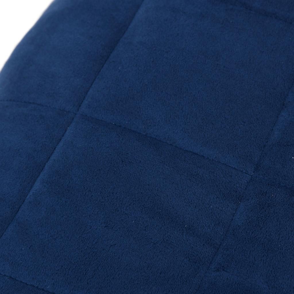 vidaXL Bettüberwurf Gewichtsdecke Blau 155x220 cm 11 kg Stoff – Bild 4 von 5