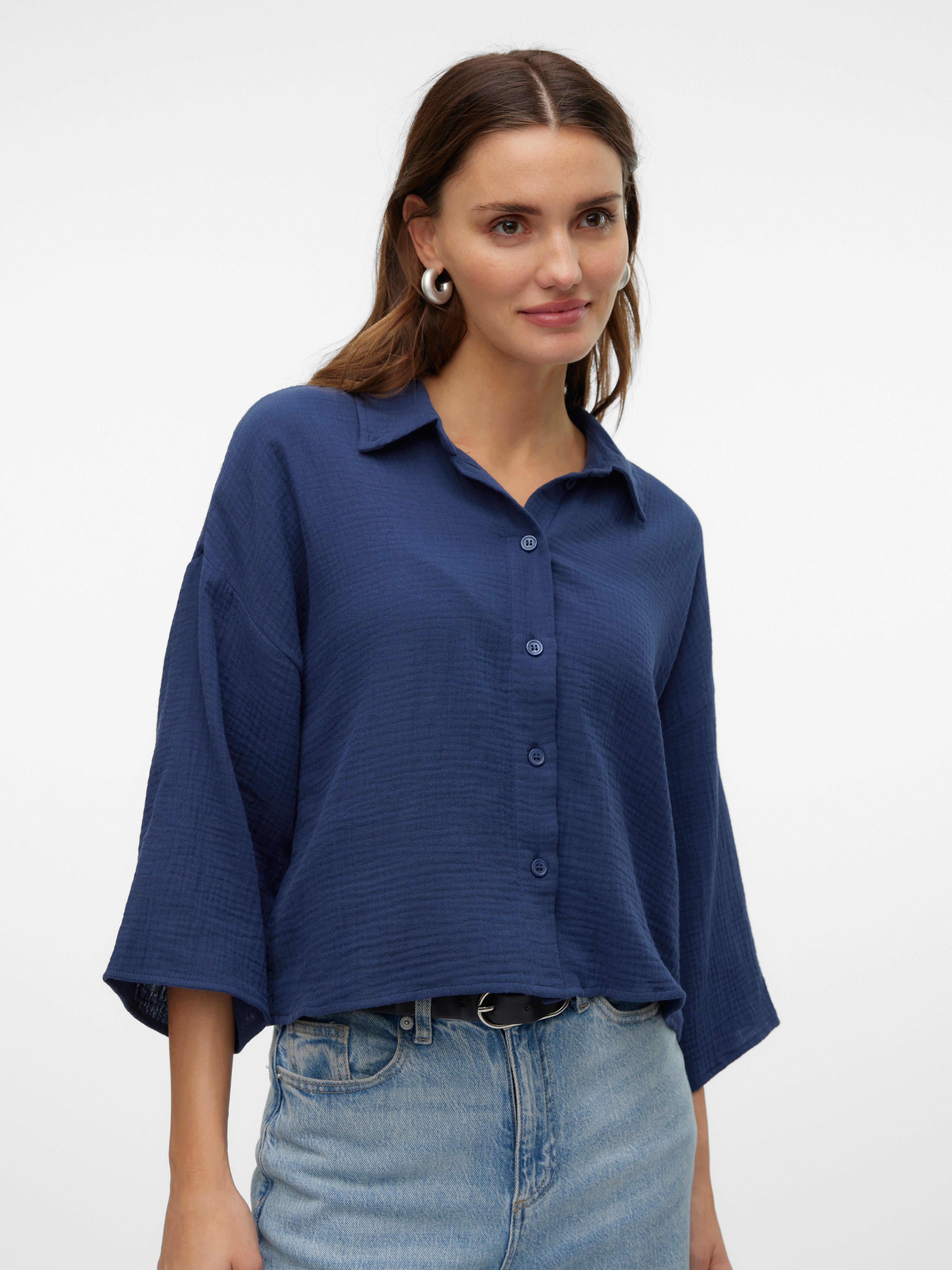 Vero Moda Hemdbluse VMNATALI CROP SHIRT WVN NOOS günstig online kaufen